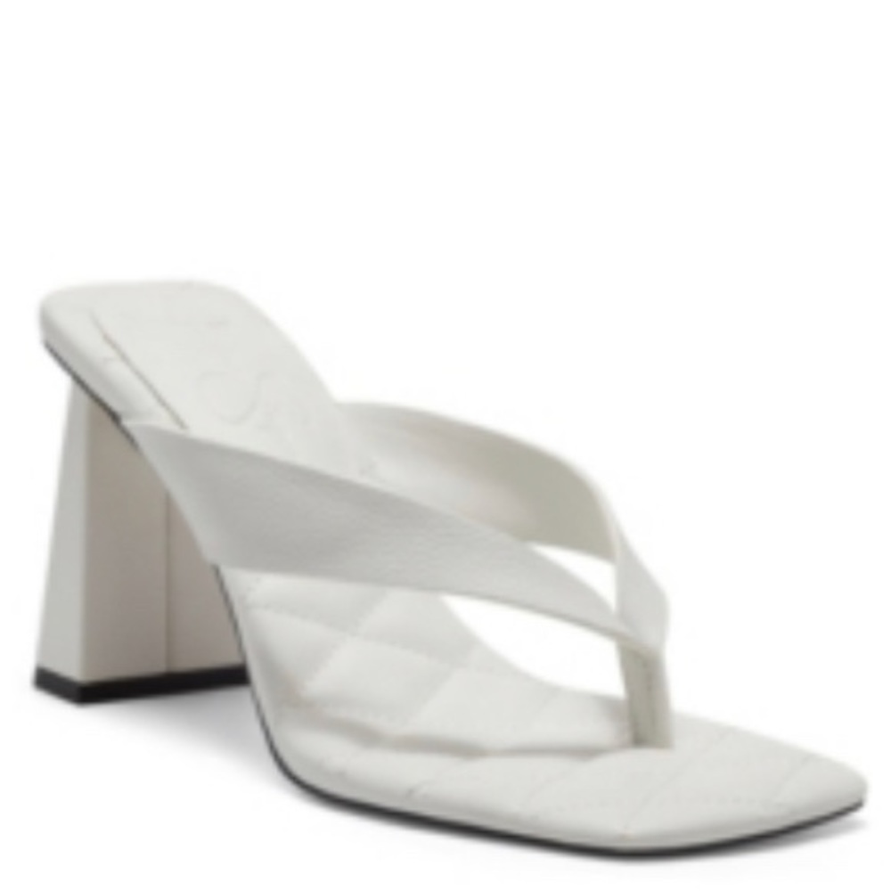 Jessica Simpson Zayde Thong Slide White Heel SizeW9